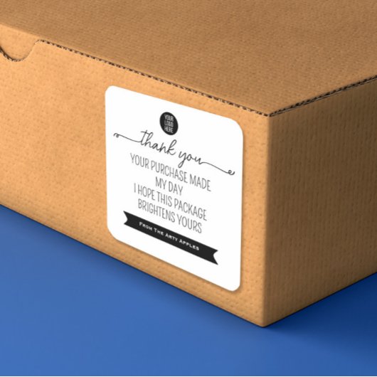 Thank You Sticker – Small Business Branding スクエアシール