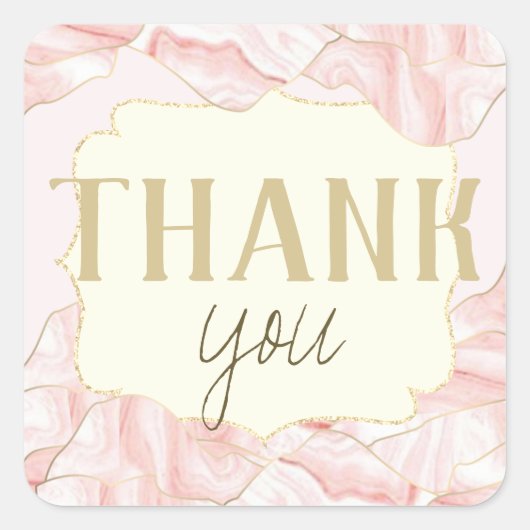 Thank You Stickers  スクエアシール (正面)