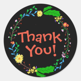 Thank You Stickers - ファンキーフローラ ラウンドシール
