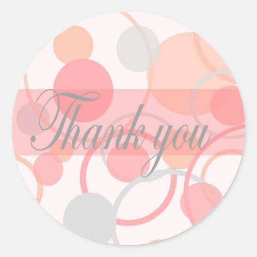Thank You Stickers – ラウンド ラウンドシール (正面)