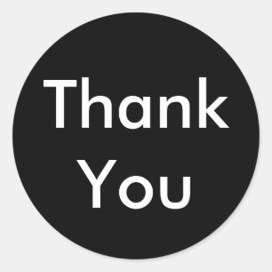 Thank You Stickers - Black ラウンドシール
