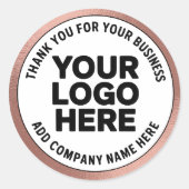 Thank You Stickers Black White Pink ラウンドシール (正面)