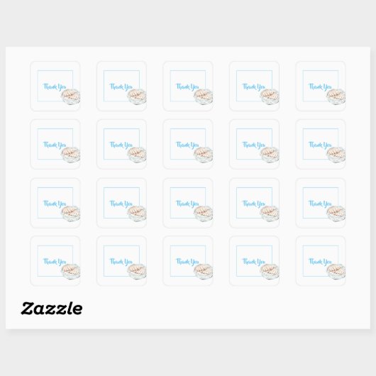 Thank You Stickers & Label スクエアシール (シート)