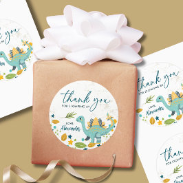 Thank You Stomping By Jurassic Dinosaur誕生日 ラウンドシール