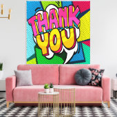 THANK YOU Streted Canvas Print キャンバスプリント (インサイチュ (リビング))