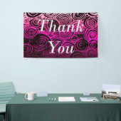 Thank You Swirlsピンク 横断幕 (トレードショー)