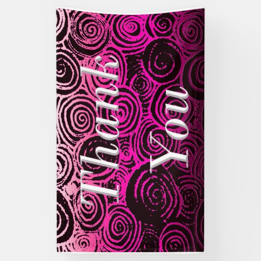 Thank You Swirlsピンク 横断幕 (縦)