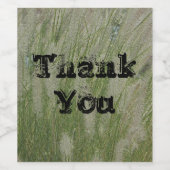 Thank You Tall Desert Grass Photo Annovation ワインラベル (シングルラベル)