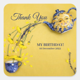 Thank You Teaポットシール スクエアシール