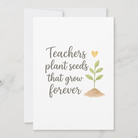 Thank you teacher  サンキューカード (正面)