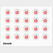 Thank You Teacher Apple Note Paper ラウンドシール (シート)