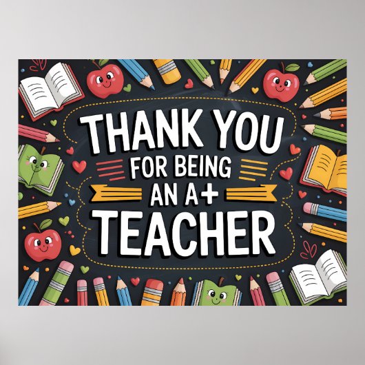 Thank you Teacher Appreciation  ポスター (正面)