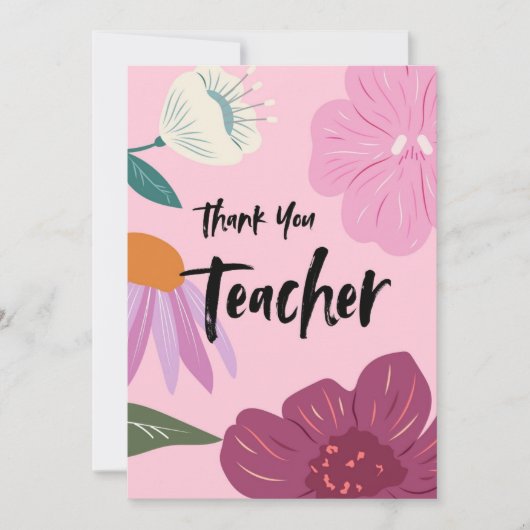 Thank You Teacher Card 招待状 (正面)