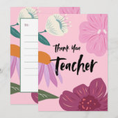 Thank You Teacher Card 招待状 (正面/裏面)