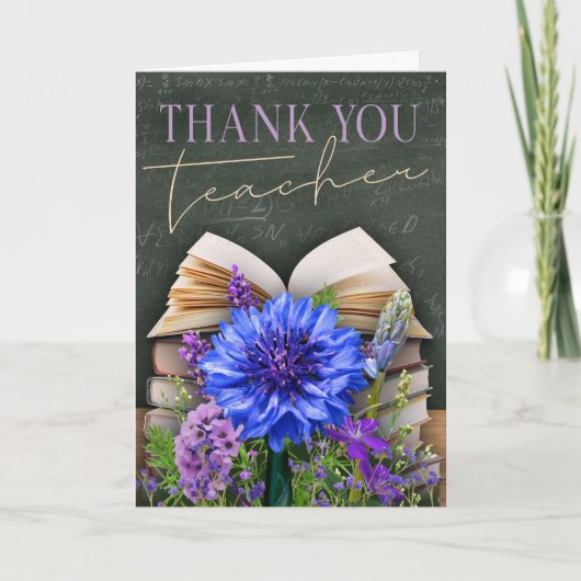 Thank You Teacher Floral Card カード (正面)