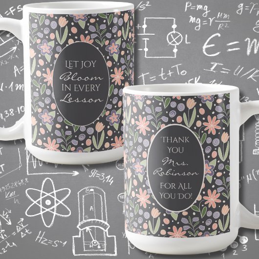 Thank You Teacher Mug | 名前入りギフト コーヒーマグカップ