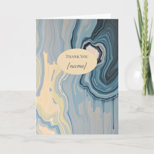 Thank You Teacher Personalized Marble  カード (正面)