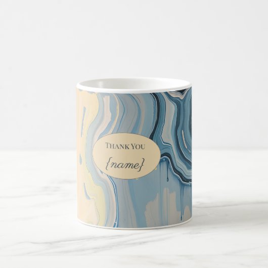 Thank You Teacher Personalized Marble Mug コーヒーマグカップ (中央)