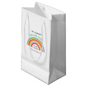 Thank You Teacher Rainbow Personalized スモールペーパーバッグ (正面アングル)