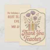 Thank You Teacher Vintage サンキューカード (正面/裏面)
