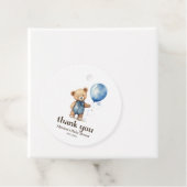 Thank You Teddy Bear Boy Baby Shower フェイバータグ (インサイチュ)