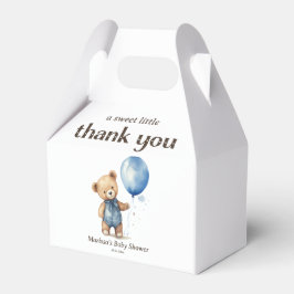 Thank You Teddy Bear Boy Baby Shower フェイバーボックス