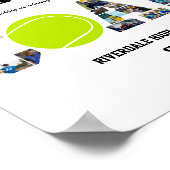 Thank You Tennis Coach Sports Photo Collage ポスター (角)