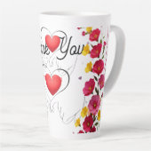 Thank You Thanks With Thanks Many Thanks カフェラテマグ (右アングル)