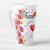 Thank You Thanks With Thanks Many Thanks カフェラテマグ (左アングル)