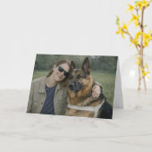 Thank You to My Puppy Raiser – German Shepherd カード (黄色い花)