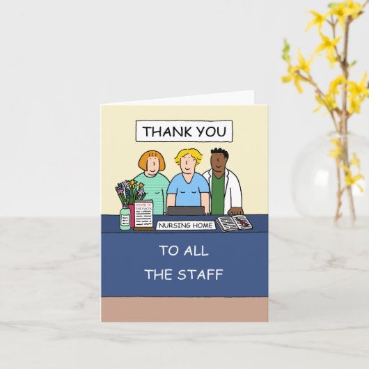 Thank You to Nuring Home Staff カード (黄色い花)