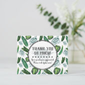 Thank You Tropical Folids Palm 葉 & Greenery ポストカード (スタンド正面)