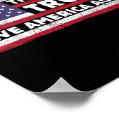 Thank You Trump 救 America Again Support Trump 2 ポスター (角)
