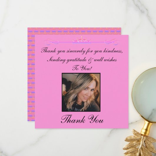 Thank You Understanding Photo Card サンキューカード (正面/裏面インサイチュ)