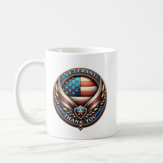 Thank You US Veterans Appreciation  コーヒーマグカップ (左)