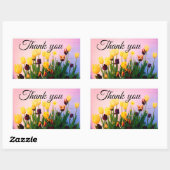 Thank You Various Tulips #1シール 長方形シール (シート)