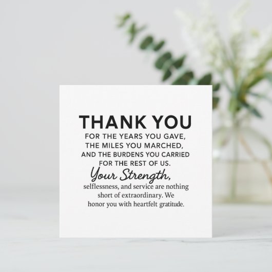 Thank You Veteran  カード (スタンド正面)