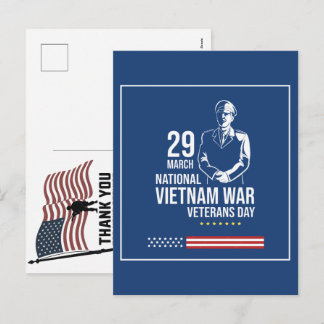 Thank You Veterans American Flag Memorial Day シーズンポストカード