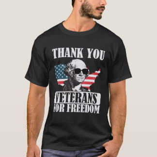 Thank You Veterans For Freedom Vintage American Fl Tシャツ