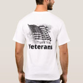 Thank You Veterans front and bach printed Tシャツ (裏面)
