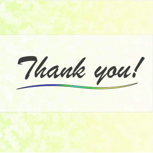 Thank You Vinyl Sticker シール (正面)