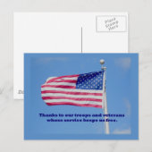 Thank You Wards American Flag ポストカード (正面/裏面)