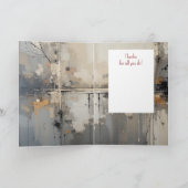 Thank You Water Color自然をテーマにした抽象芸術アート サンキューカード (内部)