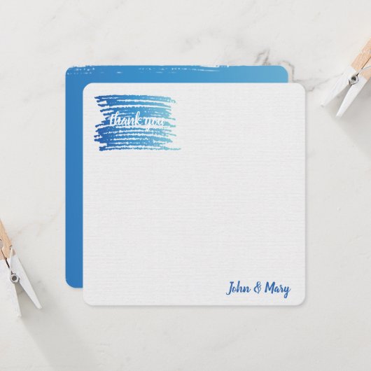 Thank You Water Color 絵を描 Smudge カード (正面/裏面インサイチュ)