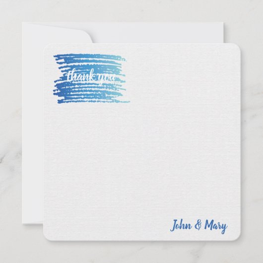 Thank You Water Color 絵を描 Smudge カード (正面)