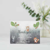 Thank You Water Color Woodland Animals ポストカード (スタンド正面)