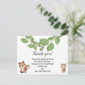 Thank You Water Color Woodland Animals ポストカード (スタンド正面)