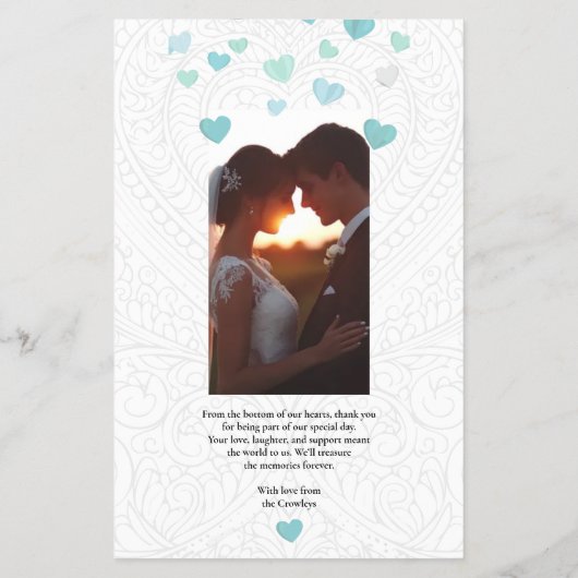 Thank You - Wedding Card チラシ (裏面)