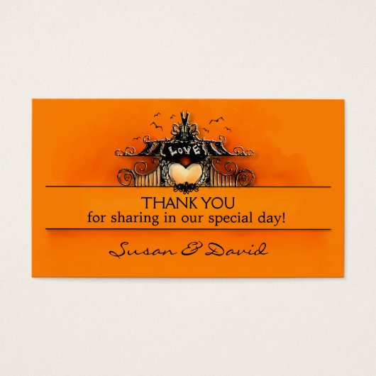Thank You Wedding Card - Halloween Love (正面)