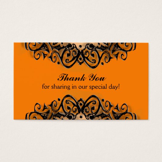 Thank You Wedding Card - Halloween Love (正面)